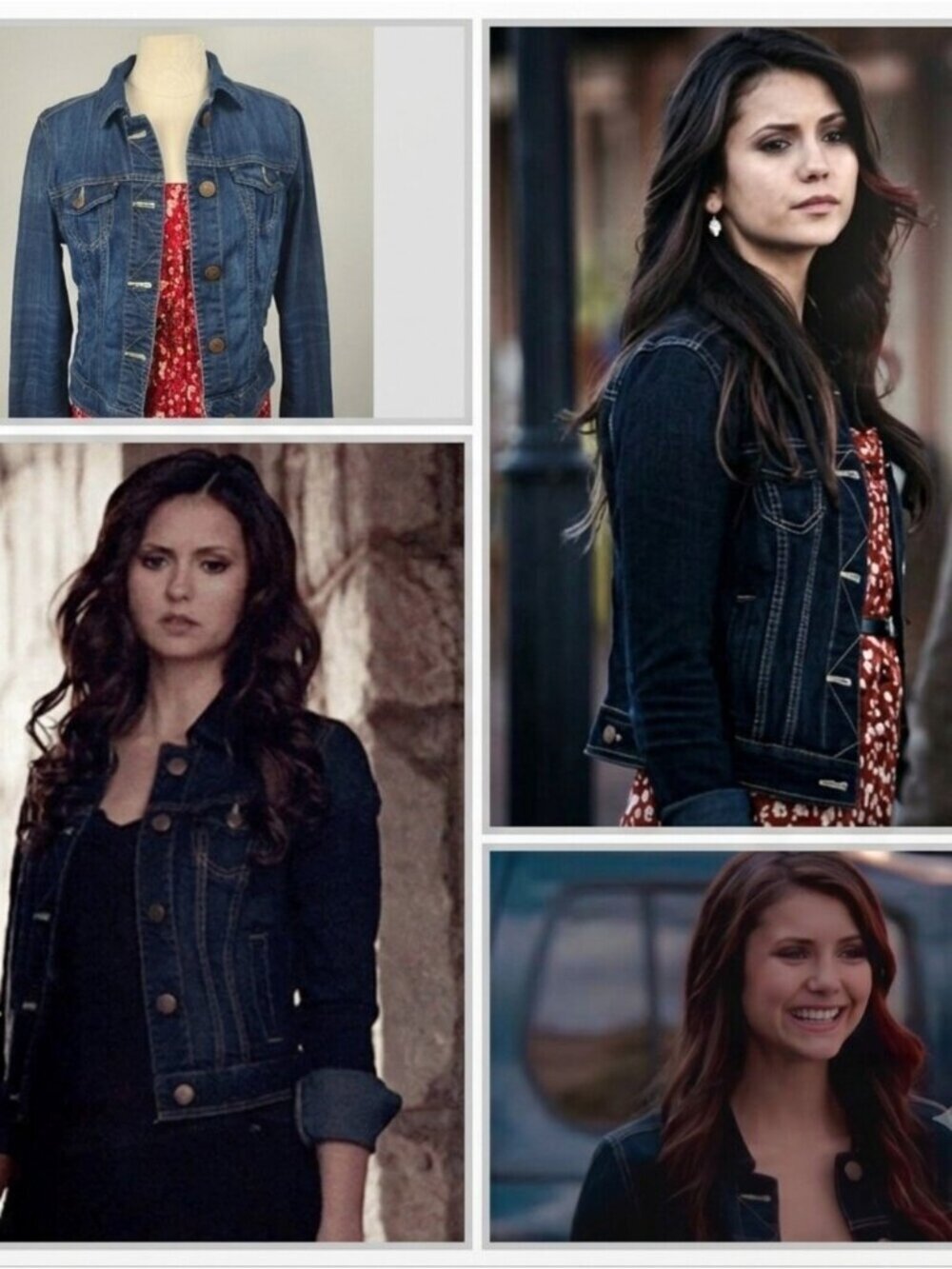ASO Katherine Pierce Elena Gilbert Vampire Diaries Jean Denim Jacket Size Medium